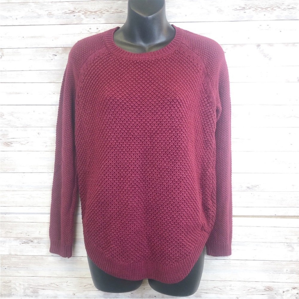 3 for $10 🛍️ SO. Maroon Knitted Perfect Pullover Long Sleeve Crew Neck Sweater